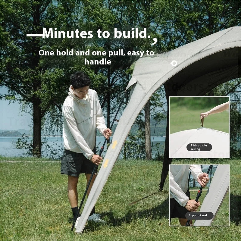 Naturehike Camping Sun Shelter Upgraded Zipper Design Sunscreen Outdoor Picnic Camping Equipment Dome Canopy Tent Accessories