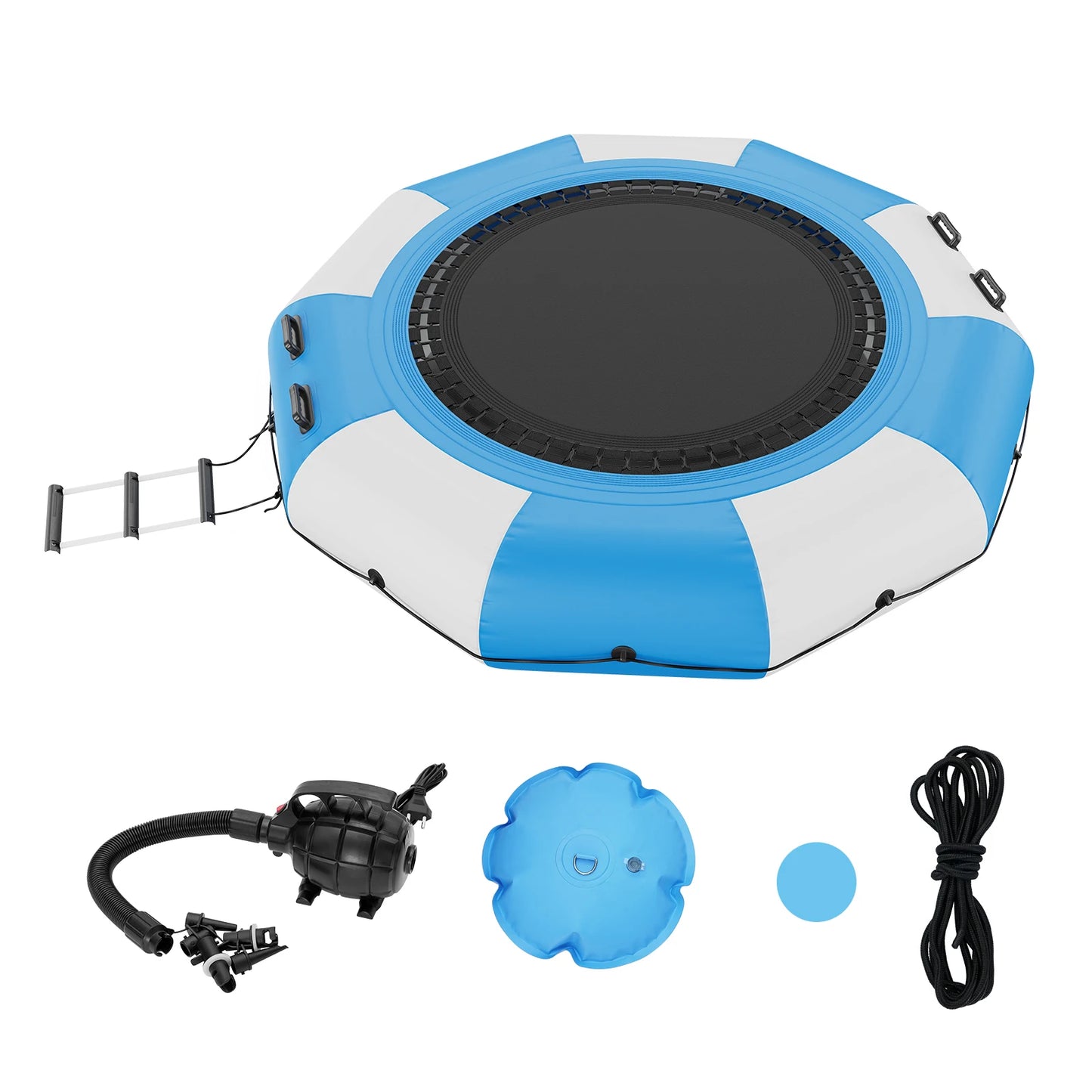 SucceBuy Inflatable Water Bouncer Recreational Water Trampoline Portable Bounce Swim Platform Kids Adults Floating Rebounder