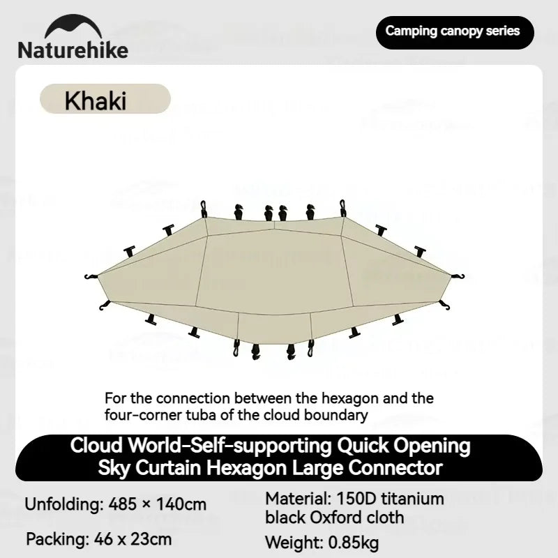 Naturehike Camping Sun Shelter Upgraded Zipper Design Sunscreen Outdoor Picnic Camping Equipment Dome Canopy Tent Accessories