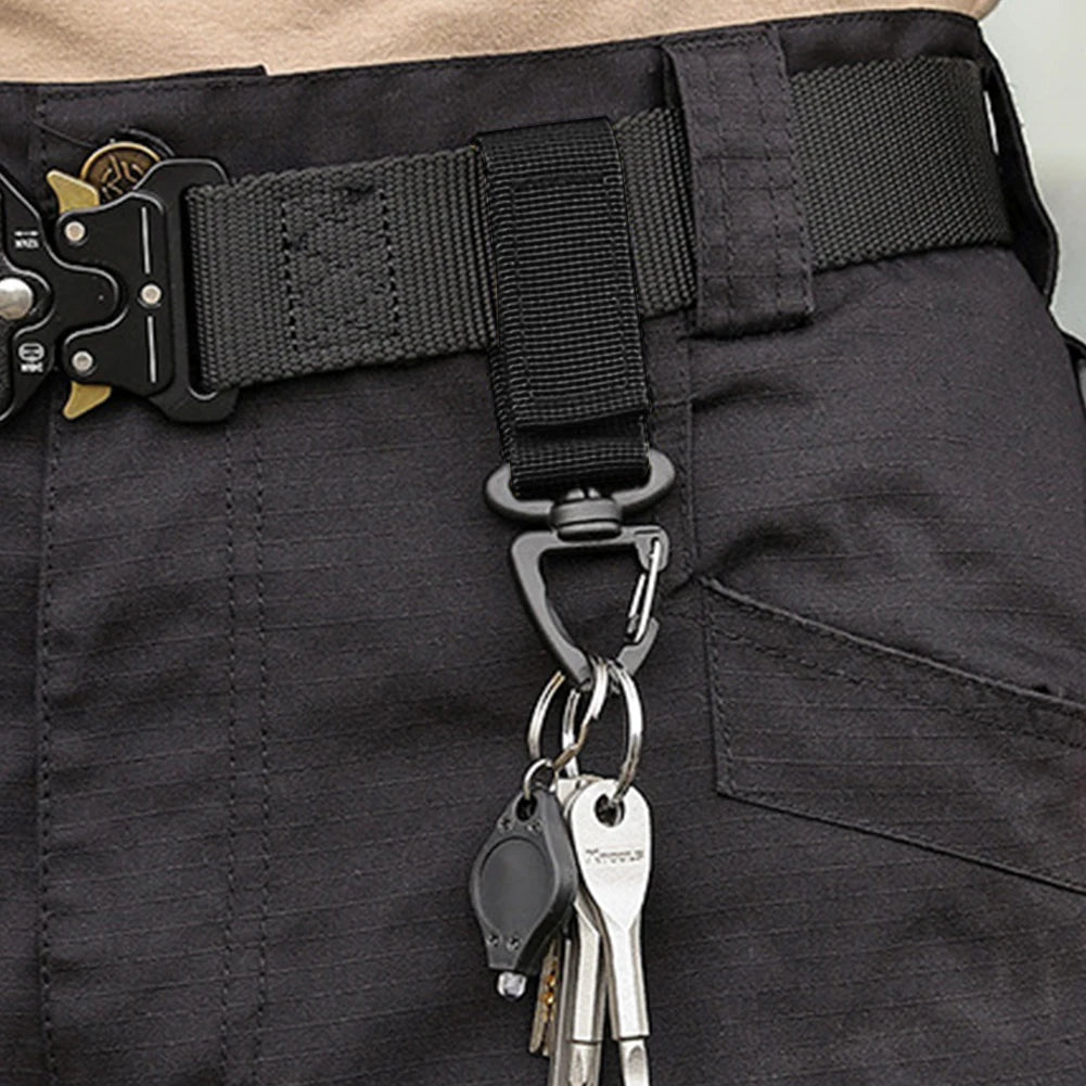 Keychain Buckles Clip D Ring Carabiners Clip 360-Degree Rotation Large D Ring Shape Carabiner Lightweight Keyring Keychain Hook
