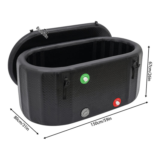 150*80cm Inflatable Ice Bath Tub for Athletes Recovery Portable Cold Plunge Tub Large Capacity 370L with Pump for Muscle Relax