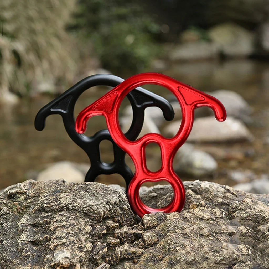 Rock climbing descender  Aluminum Alloy 5000kg Large Figure 8 Word Rope Descender Belay Device Rappelling Ring Rock Climbing Res