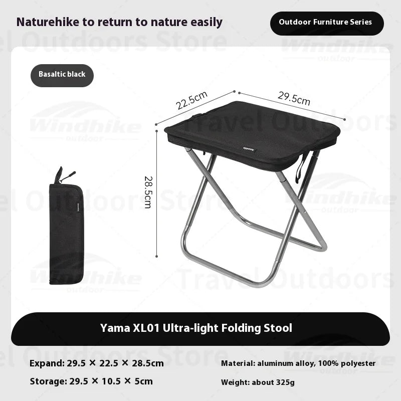 Naturehike Camping Folding Chair Portable Fishing Stool Thicken Sponge Hiking Seat Outdoor Lightweight Aluminium Camping  Chairs