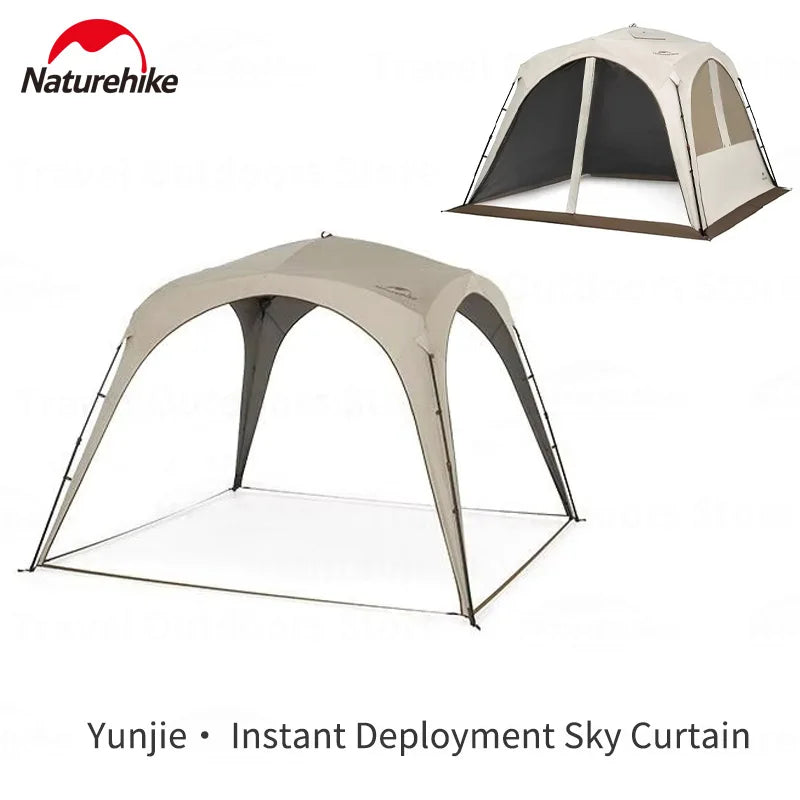 Naturehike Camping Sun Shelter Upgraded Zipper Design Sunscreen Outdoor Picnic Camping Equipment Dome Canopy Tent Accessories