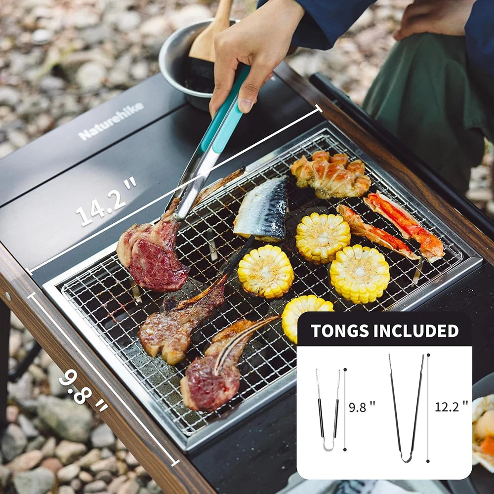 Naturehike Stainless Steel Barbecue Grill Portable Outdoor Stove IGT Table Stove Folding Firewood Stove Barbecue Camping Stove
