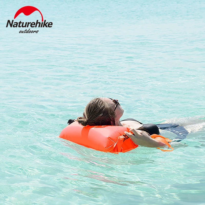 Naturehike 18L Waterproof Bag Inflatable Swimming Bag Double Balloon Swim Buoy Dry Bag Trekking Storage Bag Waterproof Beach Bag
