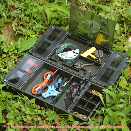 Carp Fishing Organizer Box Portable Fishing Tackle Storage Organizer Portable Spoon Hook Bait Box Fishing Gear Accessories