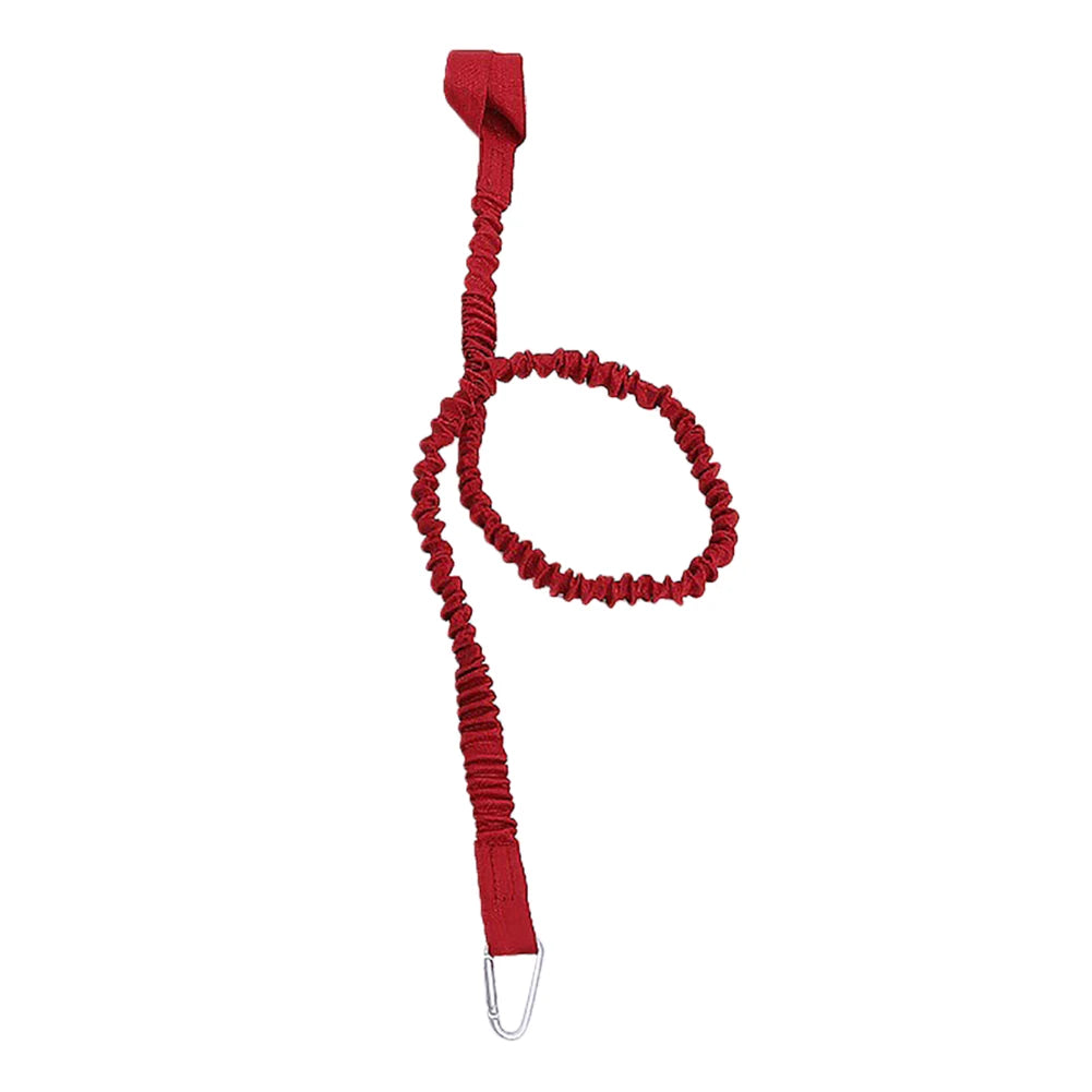 Elastic Kayak Paddle Leash Nylon Heavy Duty Adjustable Coiled Lanyard Tie Rope with Safety Hooks Boats Accessories