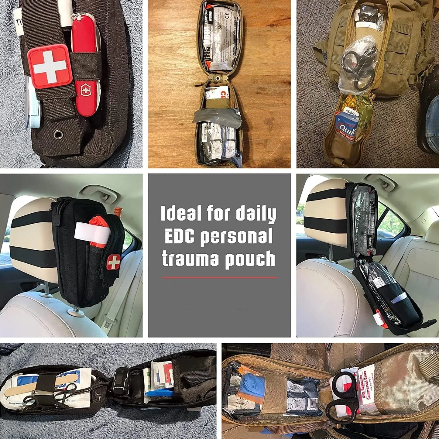 50611s-2 Tactical EMT First Aid Kit Pouch Bag With Tourniquet Scissors Bandage for Emergency IFAK Trauma Combat