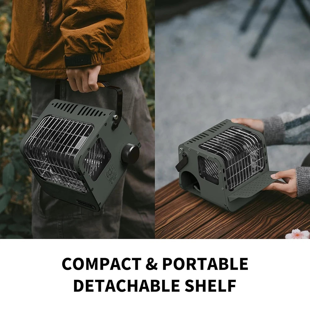 Naturehike Portable 3-in-1 Camping Heater with Insulated Shelf & Handle Outdoor Mini Gas Burner Cassette Heating Stove