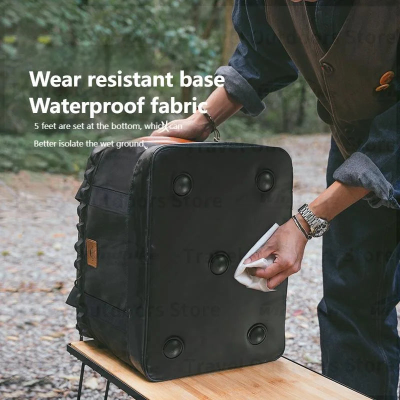 Naturehike Cookware Storage Bag Compartment Design PVC Waterproof Camping Accessories Camp Supplies Portable Camping Cooking