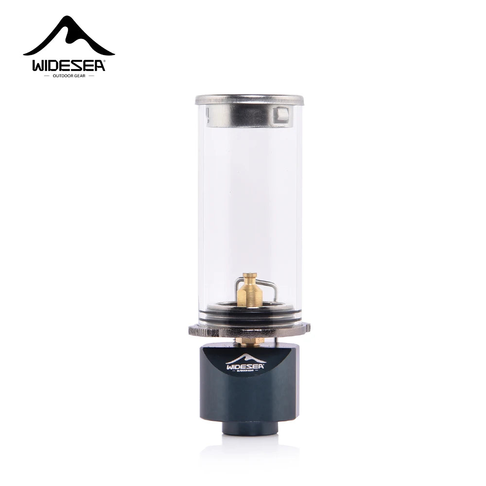 Widesea Camping Gas Lamp High Temperature Explosionproof Glass Design Can Adjust Brightness Portable Operation Camping Necessary