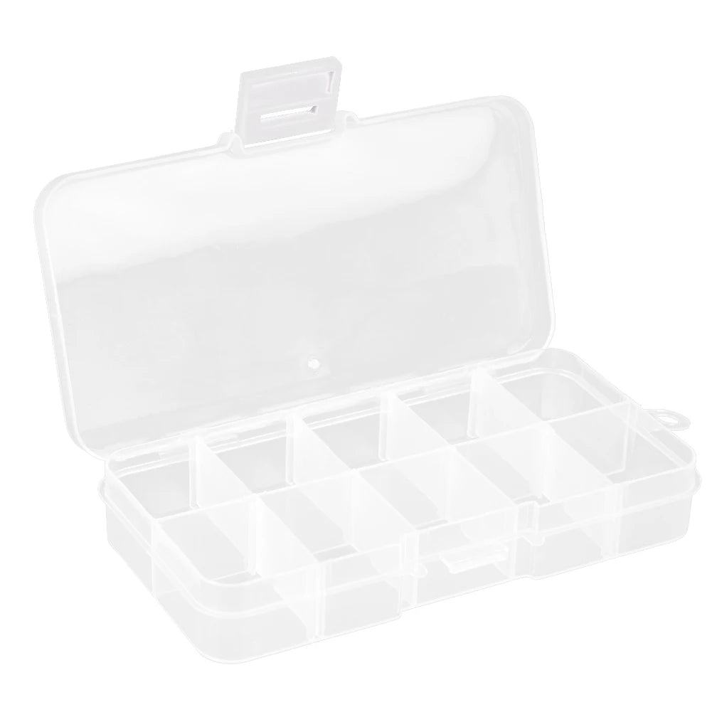10/15/24 Grids Fishing Tackle Box Squid Jig Hard Lure Tool Case Visible Fishing Tackle Box Fishing Lure Bait Hooks Storage Box