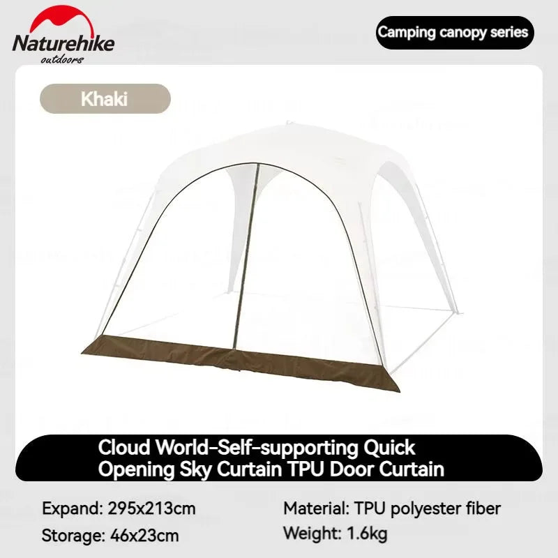 Naturehike Camping Sun Shelter Upgraded Zipper Design Sunscreen Outdoor Picnic Camping Equipment Dome Canopy Tent Accessories