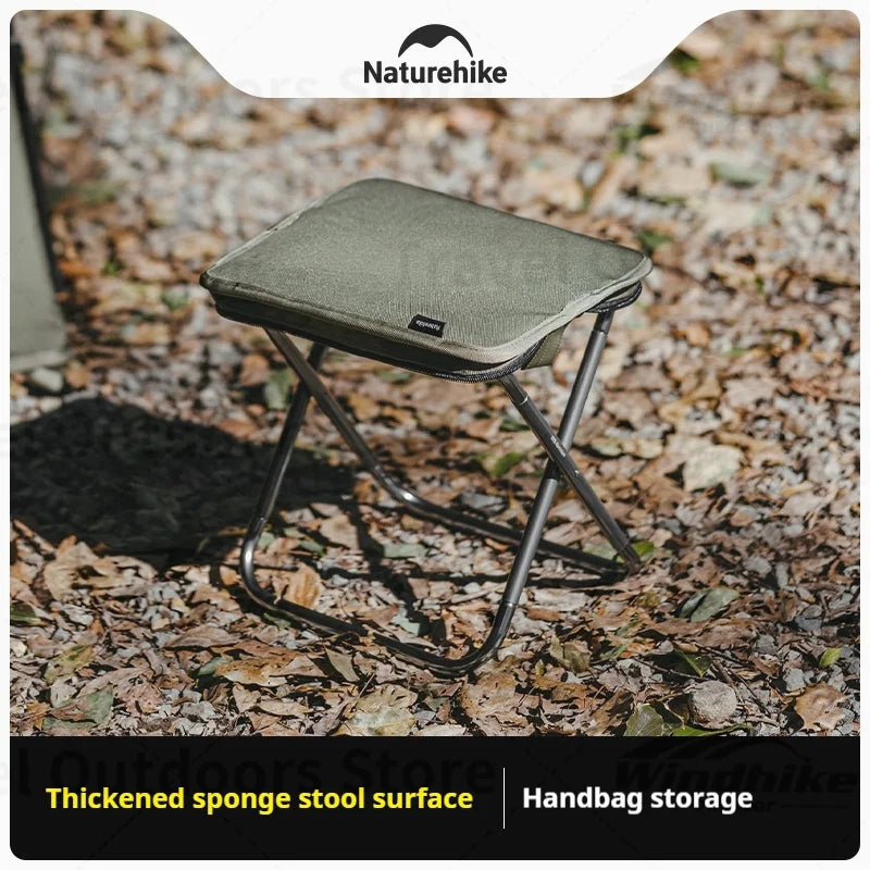 Naturehike Camping Folding Chair Portable Fishing Stool Thicken Sponge Hiking Seat Outdoor Lightweight Aluminium Camping  Chairs