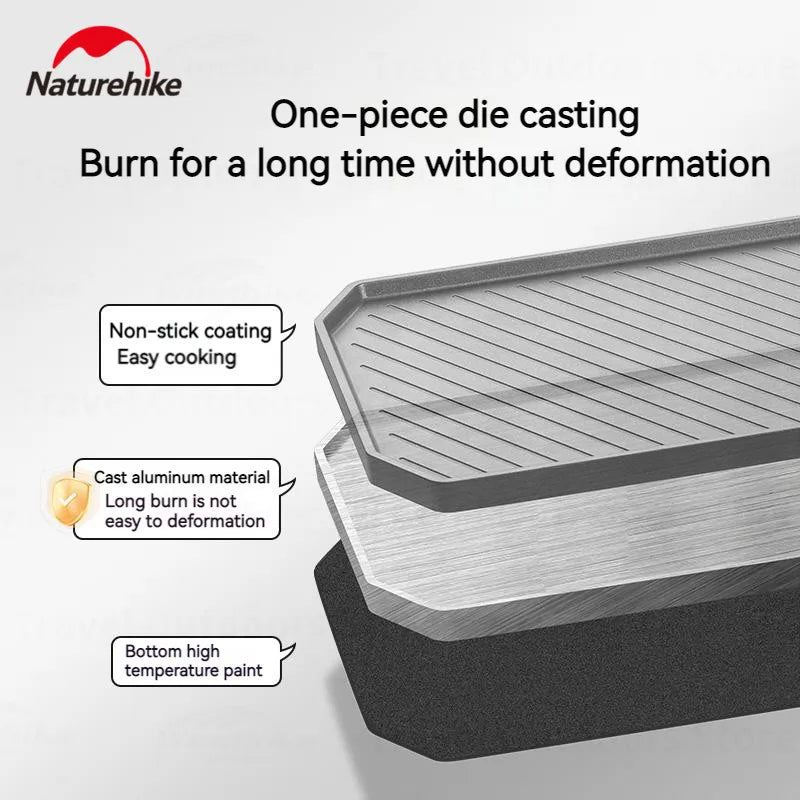 Naturehike Non-stick Frying Pan Aluminum Outdoor Picnic Ultralight Camping Portable Cookware Camping Supplies Cool Camping Gear