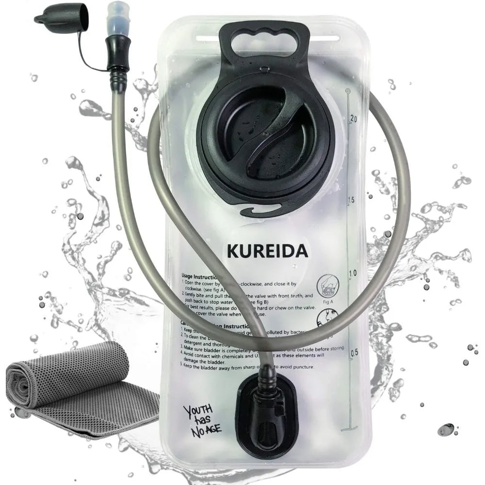 Hydration Bladder 2L-3L,Leak Proof Water Reservoir,BPA Free,Wide Opening, Military Water Bladder Combined with Hydration Backpac