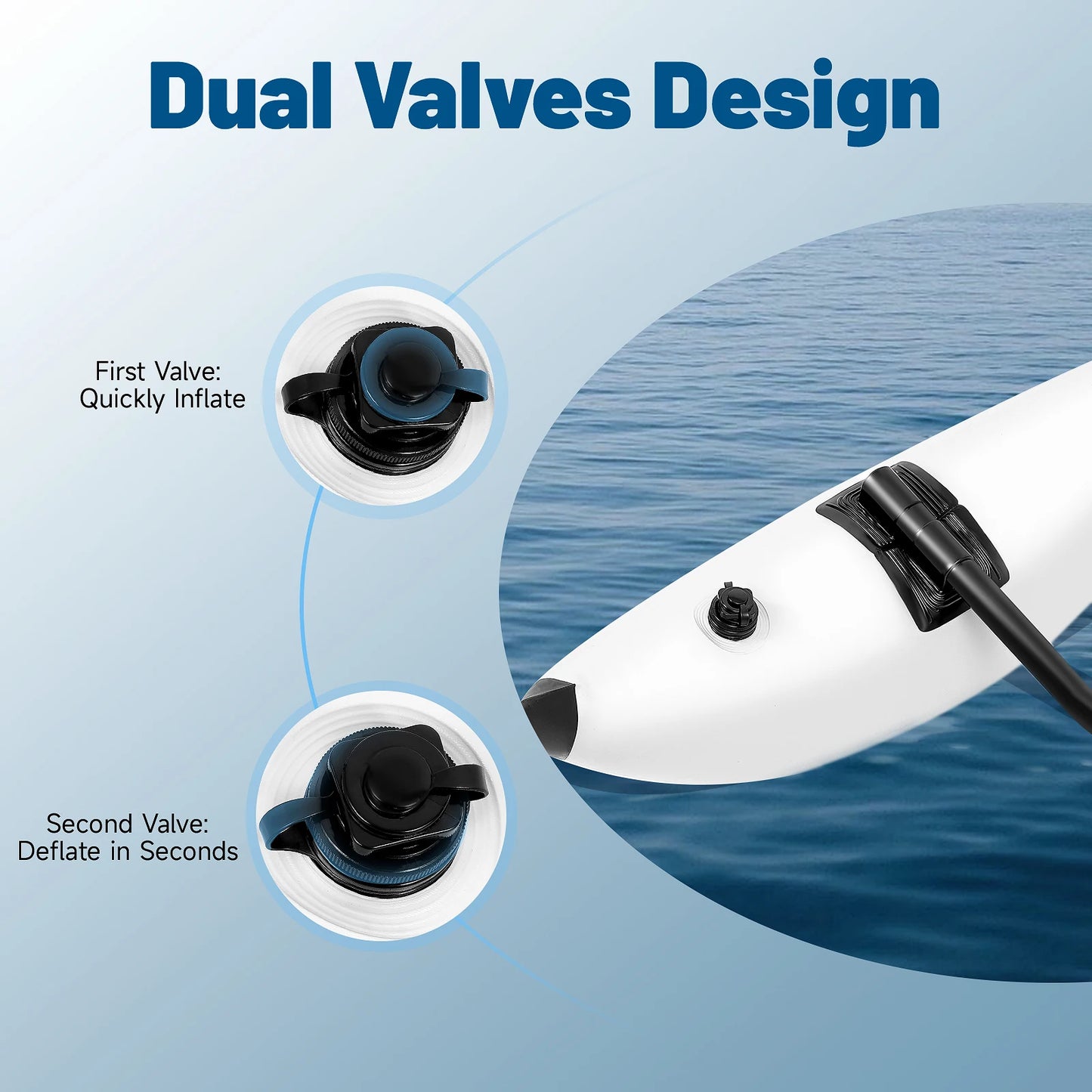 Kayak Inflatable Outriggers PVC Water Float with Dual Valves & Adjustable Sidekicks for Kayaks Canoes Boats Paddling Sailing