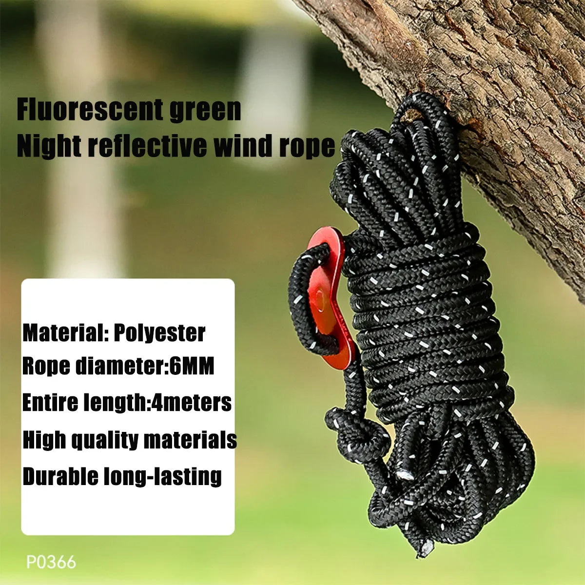 6mm Rock Climbing Rope 4 Meters,Outdoor Safety Climbing Rescue Grappling Lifeline Escape Descender Abseiling Fishing Rope