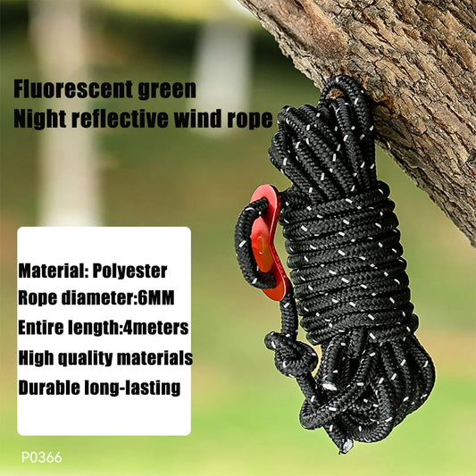 6mm Rock Climbing Rope 4 Meters,Outdoor Safety Climbing Rescue Grappling Lifeline Escape Descender Abseiling Fishing Rope