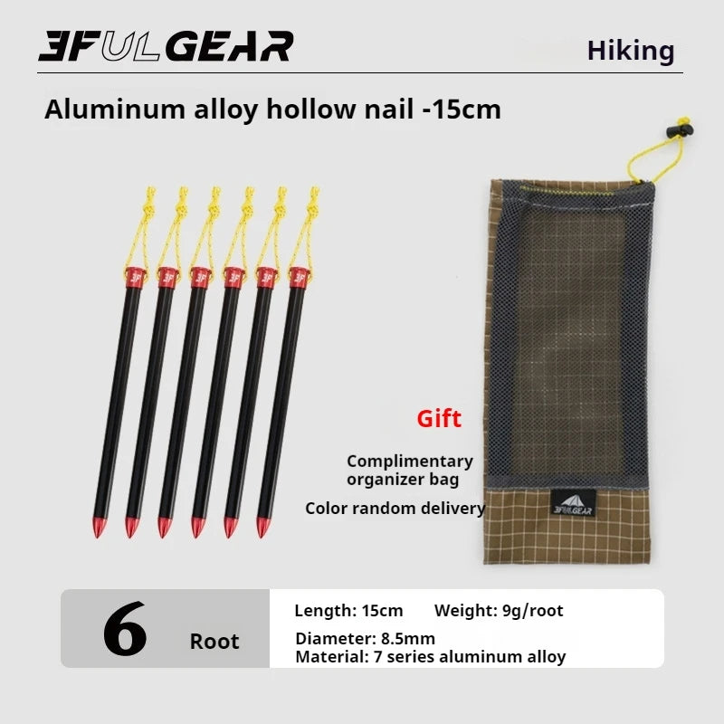 3F UL GEAR Tent Nail 15/20cm 6/10 Pcs Aluminum Alloy Pegs Outdoor Camping Accessories Canopy Nail Ground Peg Awning Legs Stakes